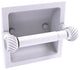 Pacific Grove Recessed Toilet Paper Holder with Twist Accent, Matte White