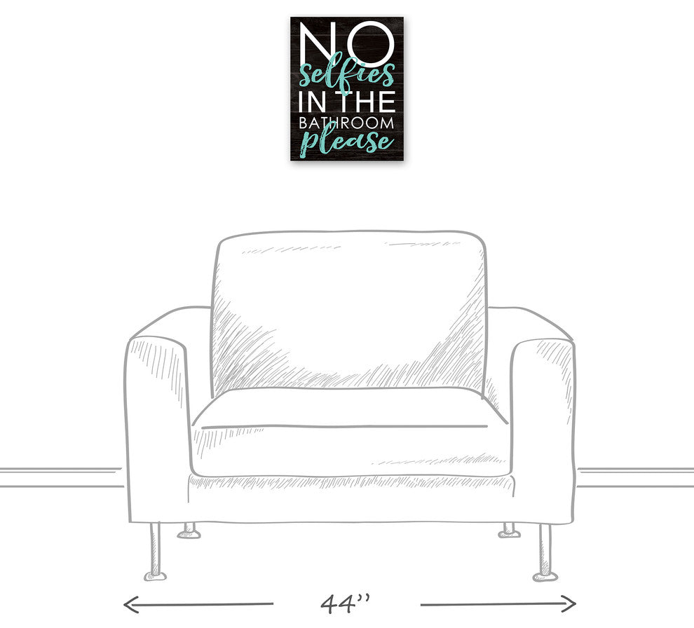 No Bathroom Selfies Wall Art, Canvas