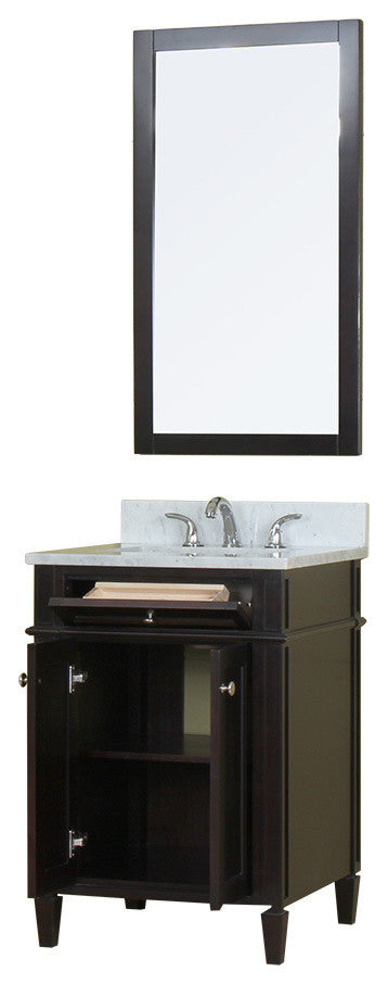 Samantha 24" Bathroom Vanity With Carrera Marble Top