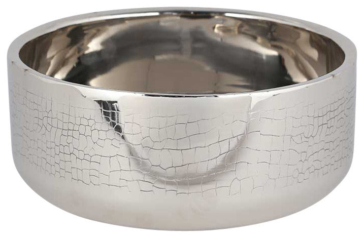Crack Double Wall Salad Bowl, Nickel