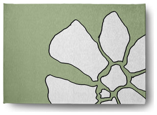 Petal Lines Spring Chenille Rug, Green, 5'x7'