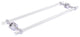 Pacific Beach 24" Twisted Back to Back Shower Door Towel Bar, Polished Chrome
