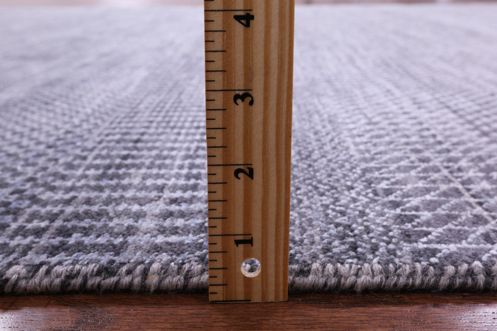6' 2" X 9' 3" Handmade Savannah Grass Wool and Silk Rug Q11932