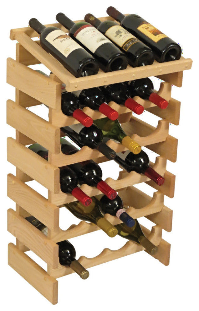 24 Bottle Dakota Wine Rack with Display Top, Unfinished
