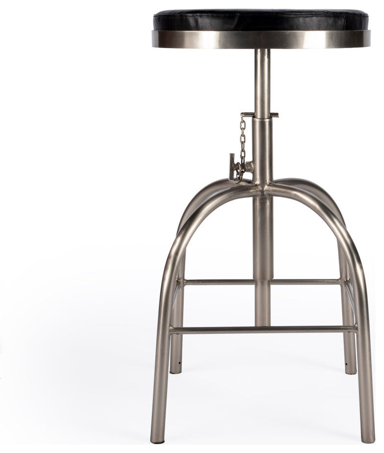 Clyde Leather Adjustable Bar Stool