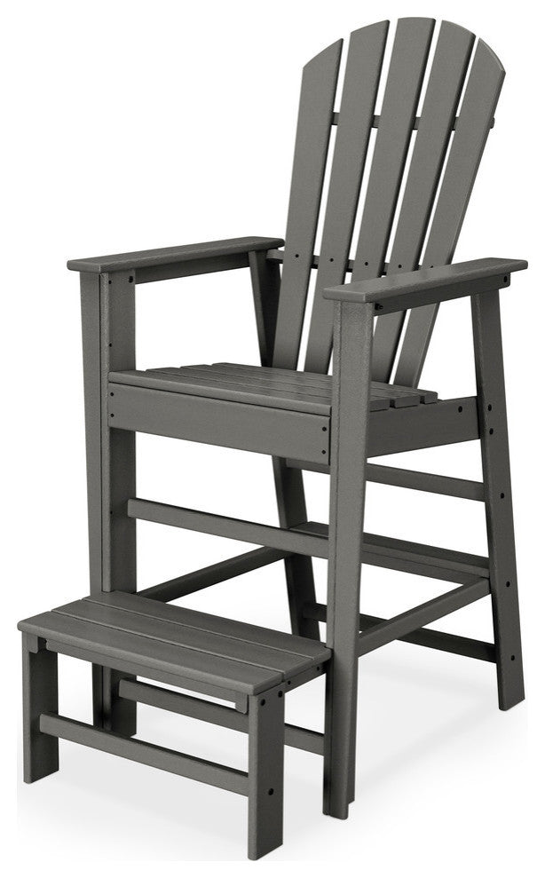 Polywood South Beach Lifeguard Chair, Slate Gray