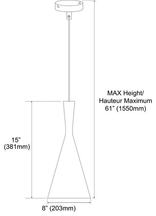 Helsinki 1-Light Pendant, Aluminum, Matte White