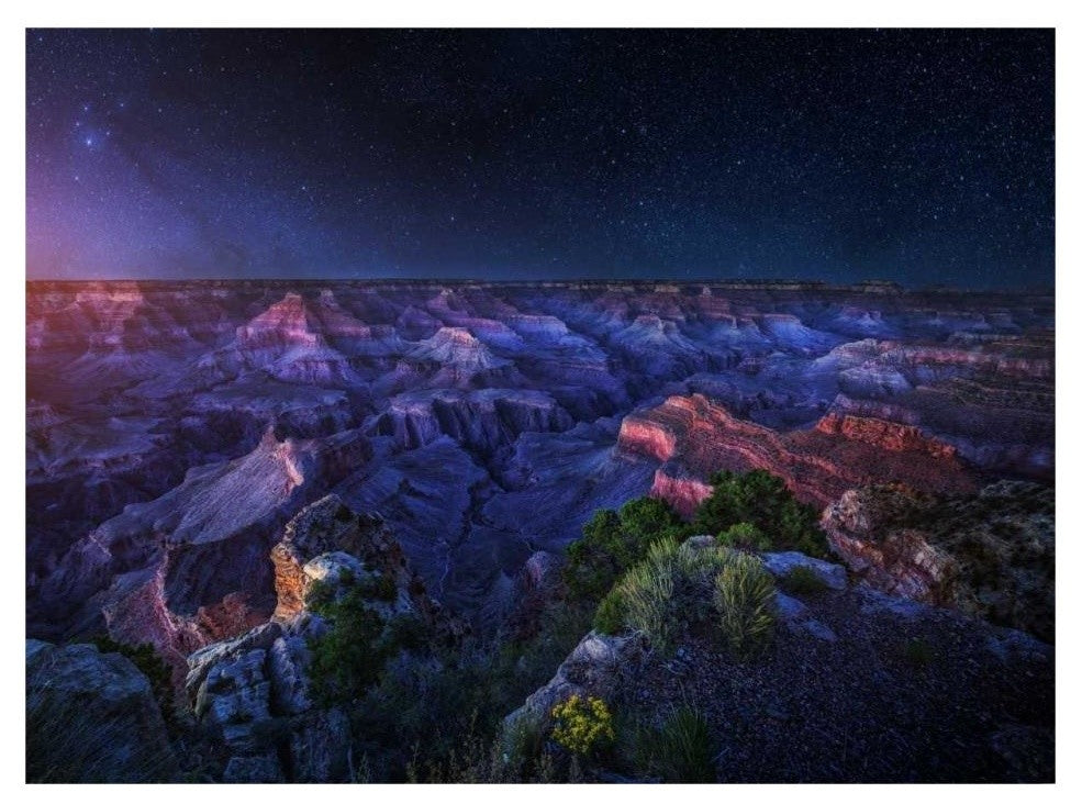 "Grand Canyon Night" Digital Paper Print by Juan Pablo De, 32"x24"