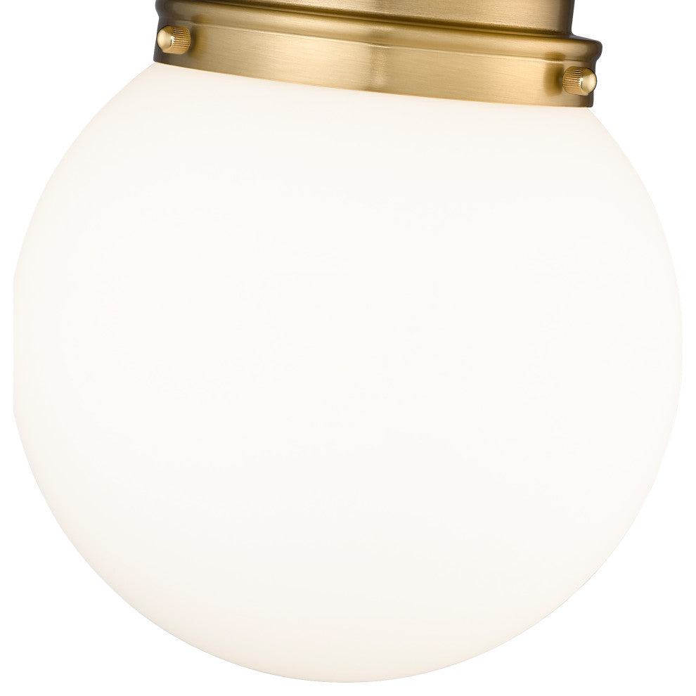 Z-Lite 1-Light Flush Mount,Heritage Brass