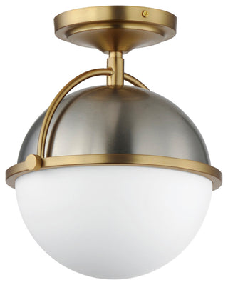 Maxim 12410 Duke 10"W Semi-flush Globe Ceiling Fixture - Satin Nickel / Satin