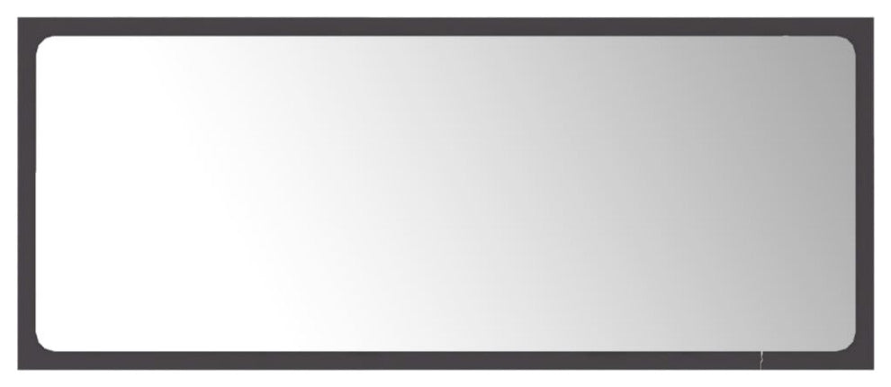 vidaXL Mirror Vanity Mirror Wall Mounted Bath Mirror Gray Engineered Wood