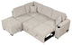 Gewnee 87.4" Sleeper Sofa Bed, 2, 1 Pull Out Sofa Bed L Shape Couch