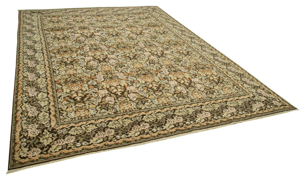 Rug N Carpet - Handwoven Oriental 9' 1" x 12' 2" One-of-a-Kind Oushak Area Rug