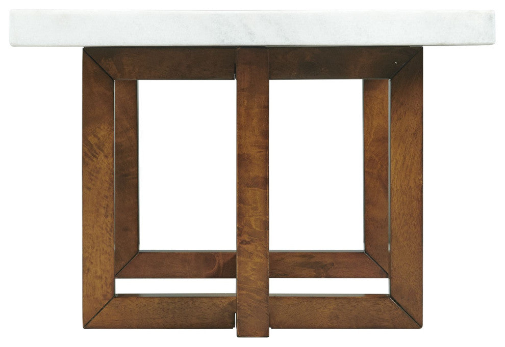 Meyers Marble Rectangular Coffee Table, White