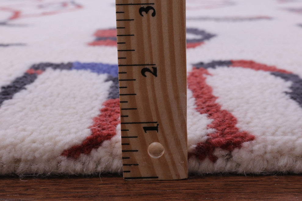 Hand Knotted Moroccan Wool Rug 8' 4" X 9' 11" Q9285
