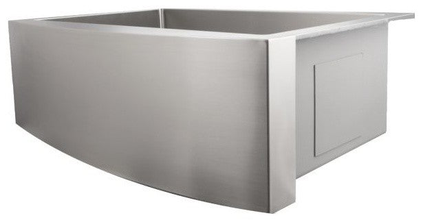 ZLINE Farmhouse Single Bowl Sink in Stainless Steel with Bottom Grid