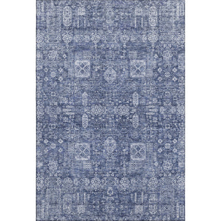 Premium Machine Washable Mayfield AMF637 Navy 5' x 7'6" Rug