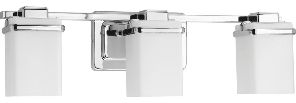 Progress Lighting P2195-09 Metric 3-Light Bath, Brushed Nickel, Polished Chrome