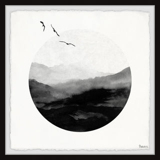 "Round Mountain Waves" Framed Painting Print, 12"x12"