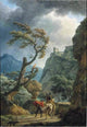 Claude-Joseph Vernet Soldiers in a Mountain Gorge With a Storm Wall Decal