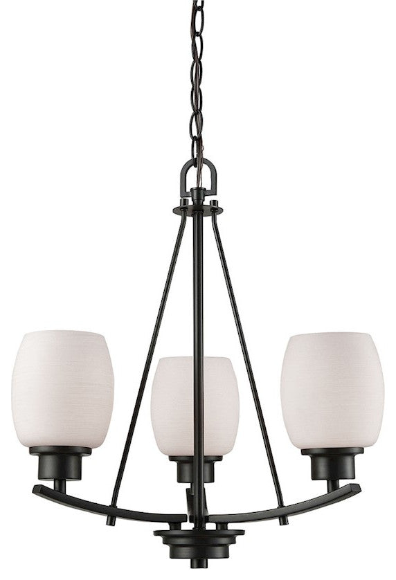 Thomas Lighting Casual Mission 3 Light Chandelier In Oil Rubbed Bronze