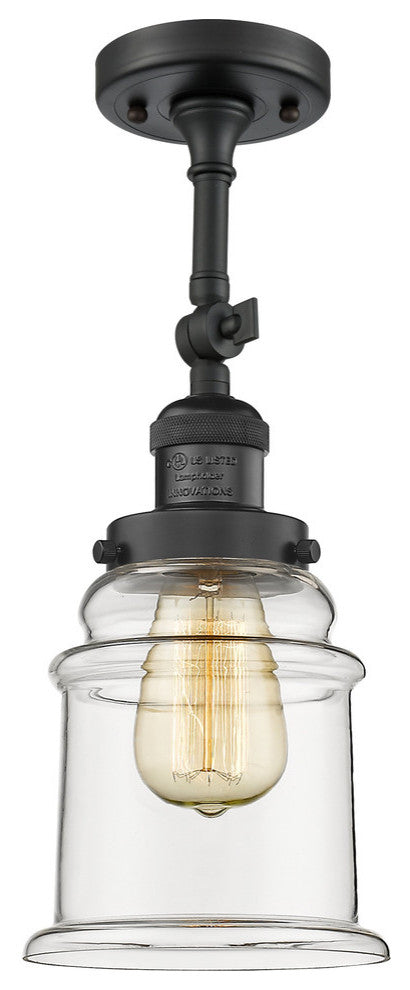 Innovations Lighting 201F-Bk-G182-Led 1 Light Dimmable Led Semi-Flush Mount