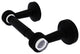 Pacific Beach Two Post Dotted Accent Toilet Tissue Holder, Matte Black