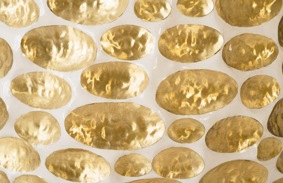 Bubbles Planter, Brass, White, Large