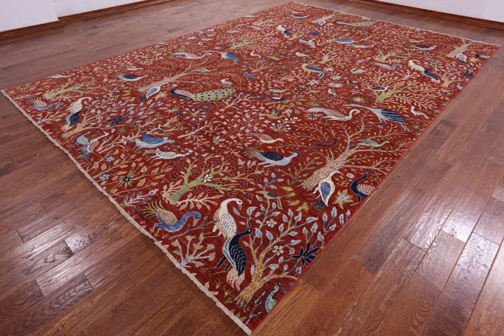 Tree Of Life Handmade Persian Rug 10' 0" X 14' 1" Q7815