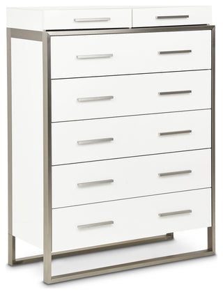 Marquee 6-Drawer Chest - Cloud White