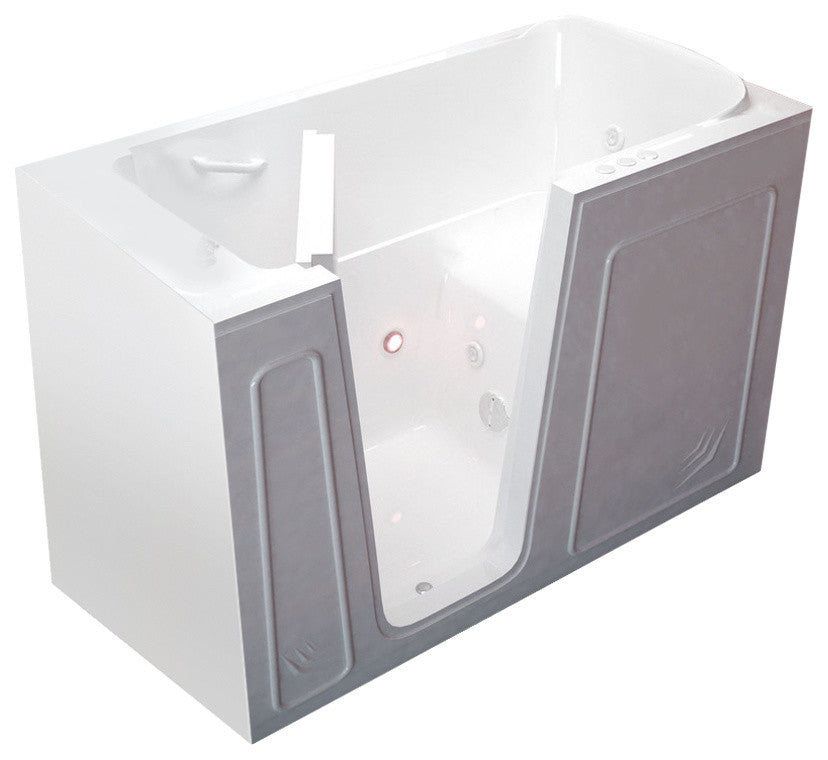 MediTub Walk-In 32 x 60 Left Drain White Whirlpool Jetted Walk-In Bathtub