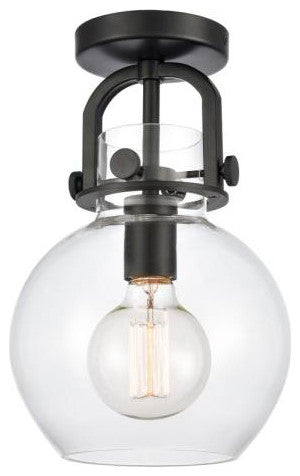 Innovations Newton Sphere Flush Mount Matte Black