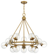 Orion 15-Light Chandelier, Warm Brass