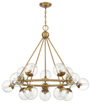 Orion 15-Light Chandelier, Warm Brass