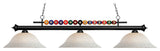 Shark Collection 3 Light Billiard Light in Matte Black Finish