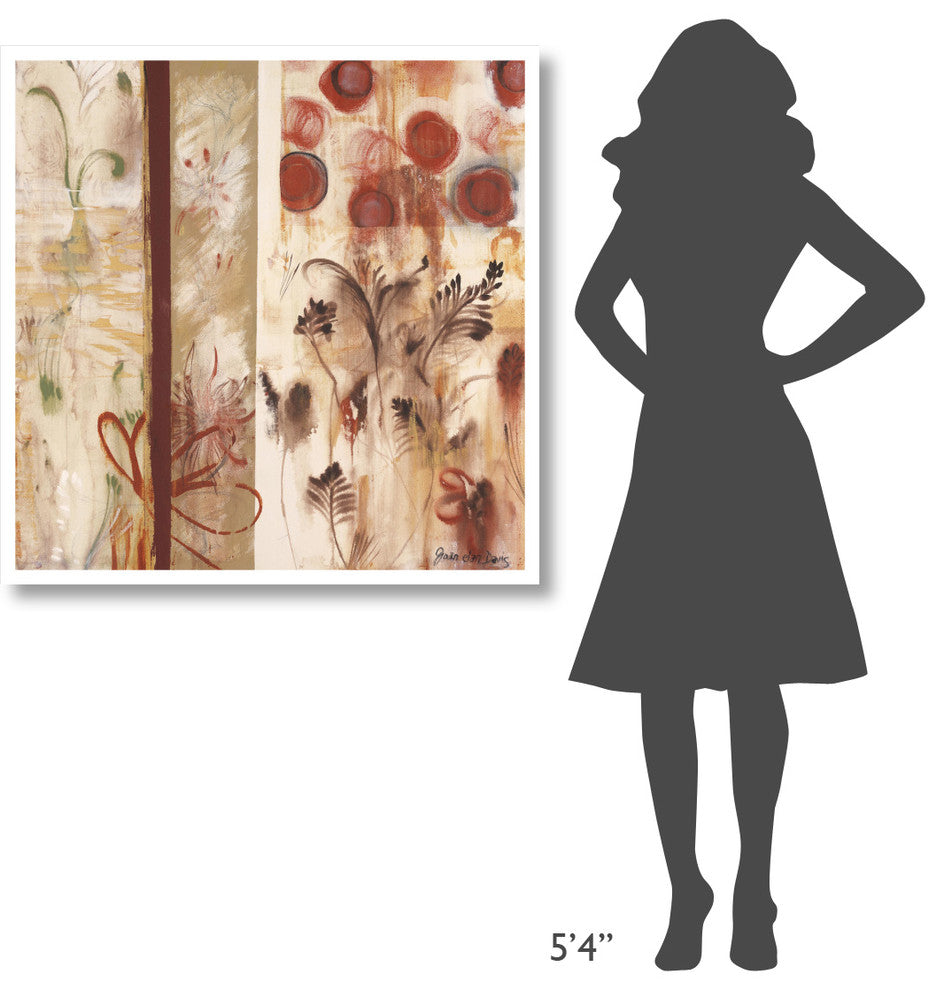 "Autumn Sketch #6" Digital Paper Print by Joan Elan Davis, 38"x38"