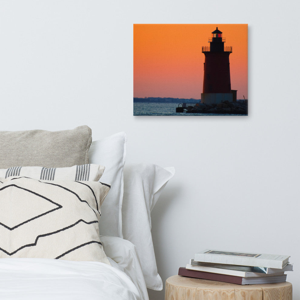 Sunset at Henlopen State Park 3 Coastal Canvas Wall Art Print, 16" X 20"