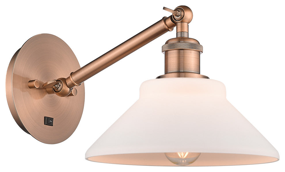 Innovations 317-1W-AC-G131-LED 1-Light Sconce, Antique Copper