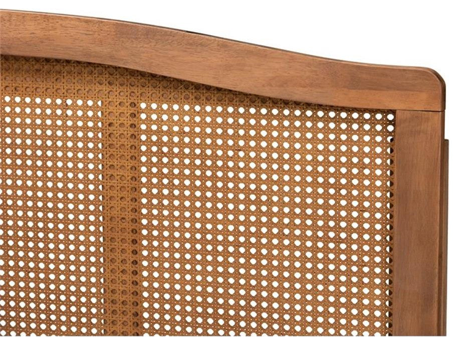 Baxton Studio Marieke King Size Ash Walnut Brown Finished Wood Headboard
