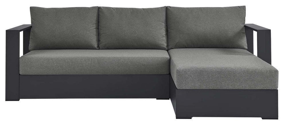 Tahoe Outdoor Patio Powder-Coated Aluminum 2-Piece Right-Facing Chaise Sectional