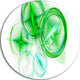 Green Fractal Desktop Wallpaper, Abstract Disc Metal Wall Art, 23"