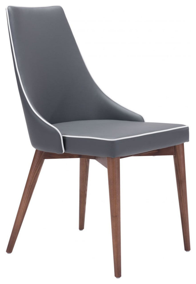 Moor Dining Chair, Set of 2 Dark Gray