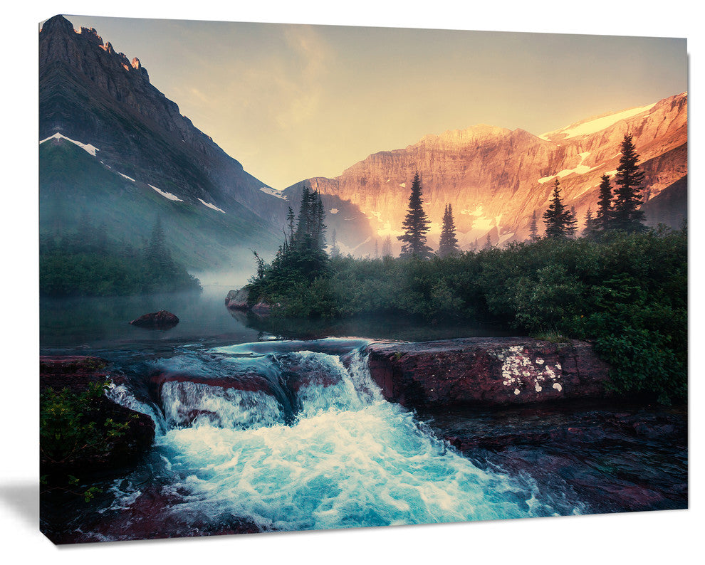 Glacier National Park Montana, Landscape Canvas Art Print, 40"x30"