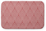 24" x 17" Lifeflor Diamond Bathmat, Ligonberry Red