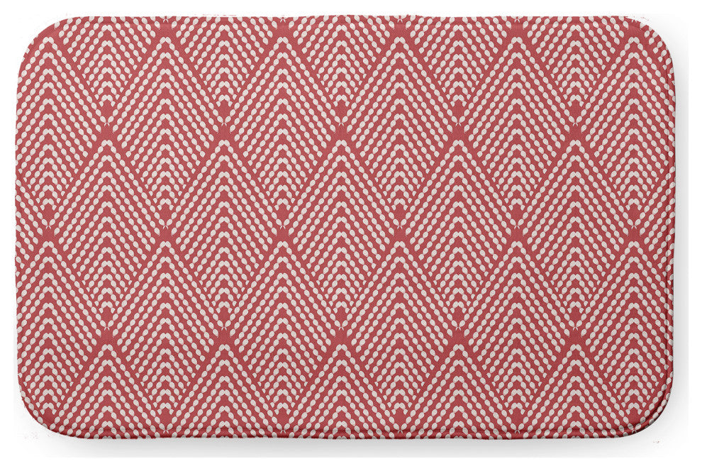 24" x 17" Lifeflor Diamond Bathmat, Ligonberry Red