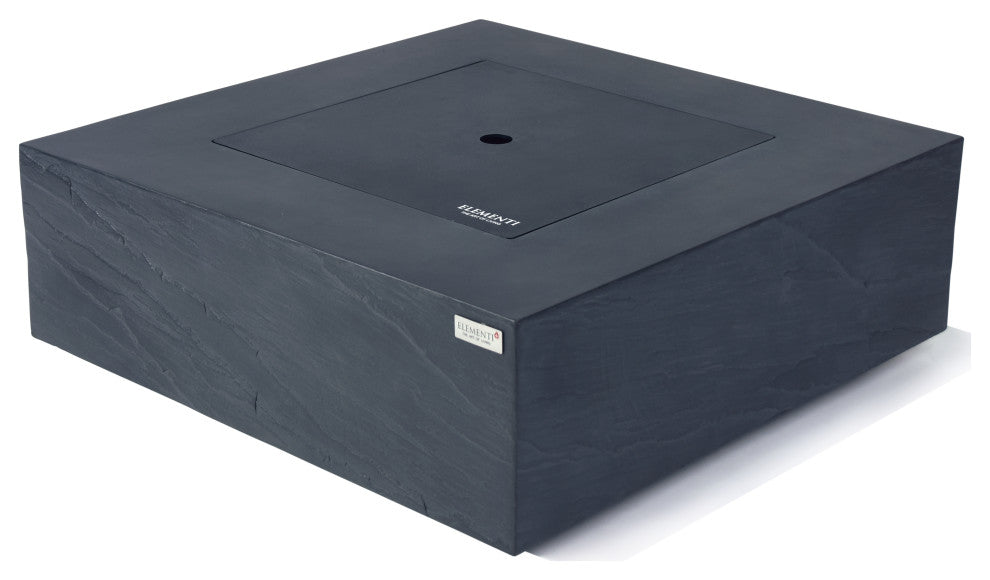 Roraima Square Slate Black Concrete 40" Propane Fire Table