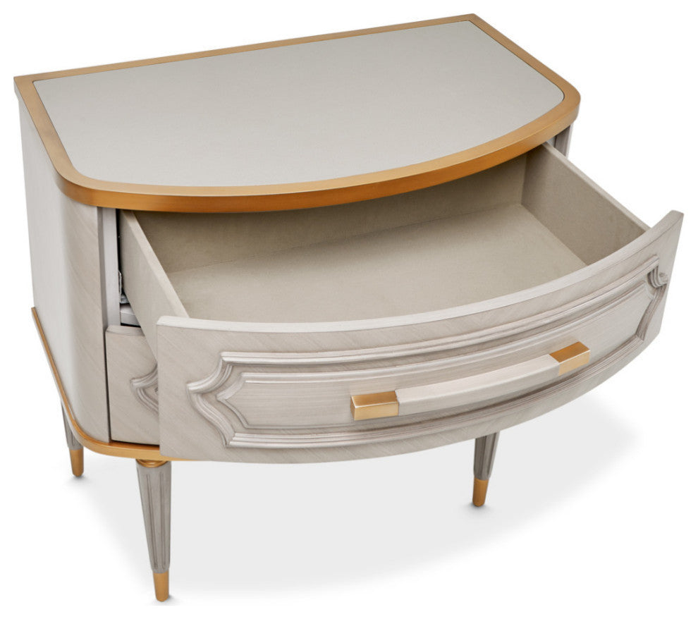 St. Charles 2-Drawer Nightstand, Dove Gray
