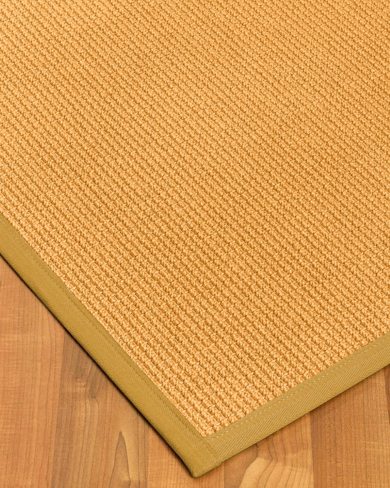 Natural Area Rugs Davlin Custom Sisal Rug, 12' x 15', Tan Border