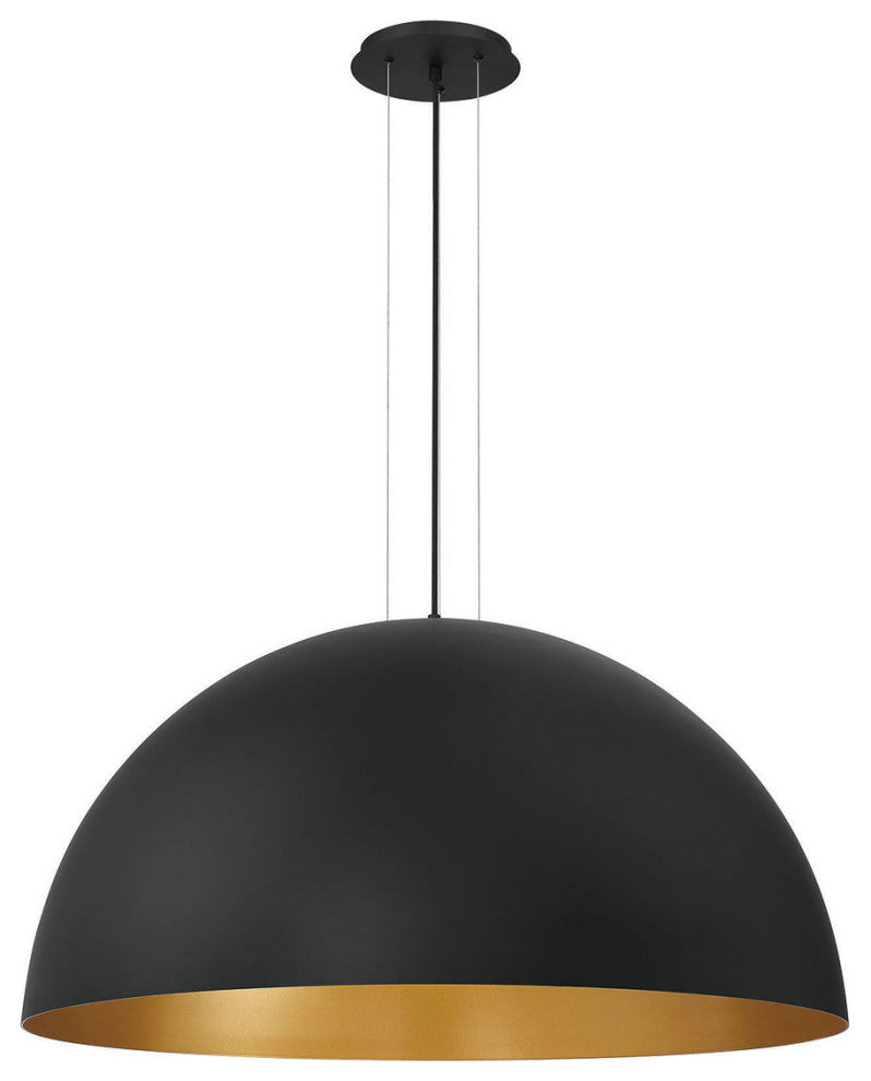 Laverton, Chandelier, 36", Gold-Black Mix