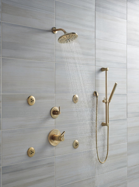 Delta Grail Single-Setting Slide Bar Hand Shower, Champagne Bronze, 57085-CZ